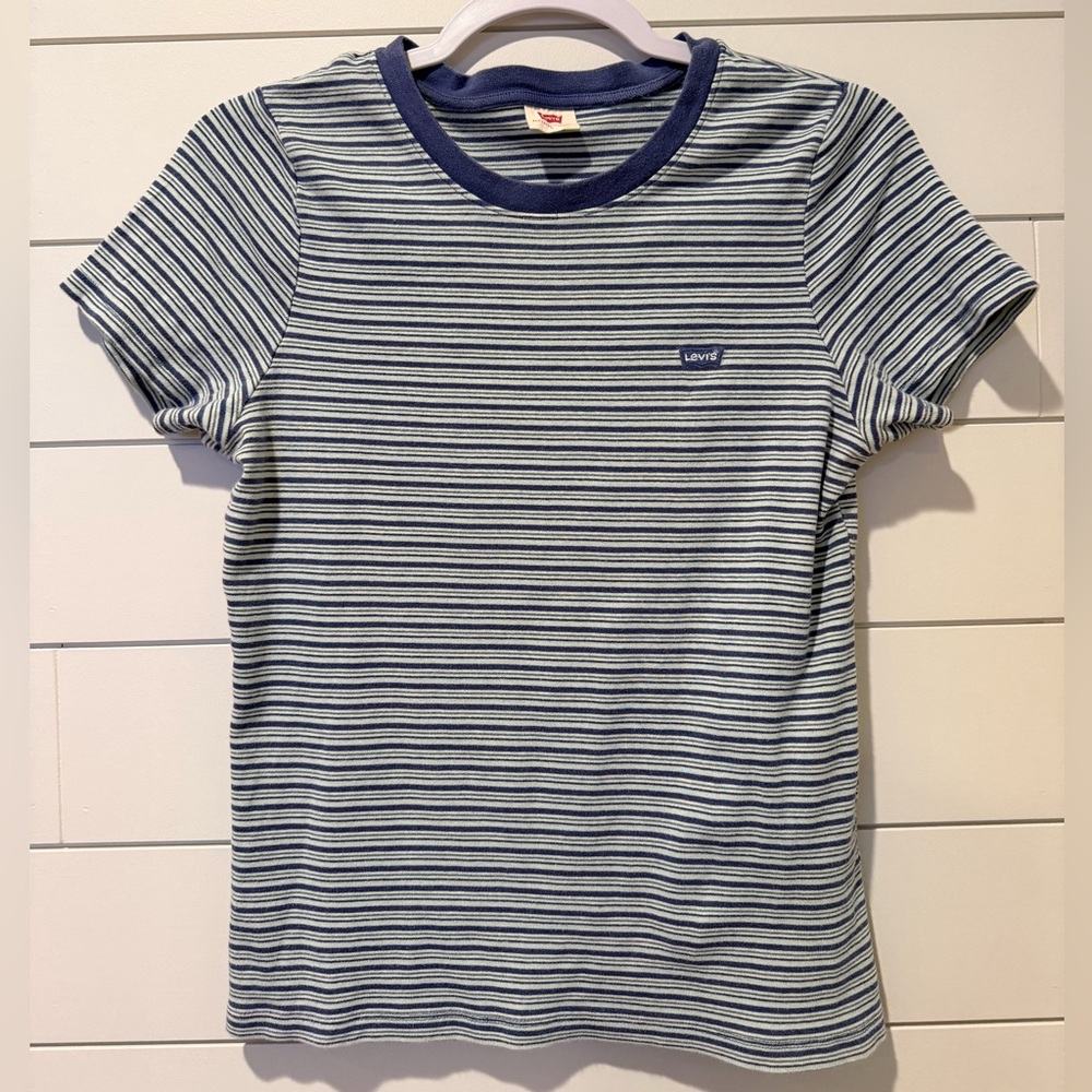 Levi's Jr’s Navy and White Striped Tee